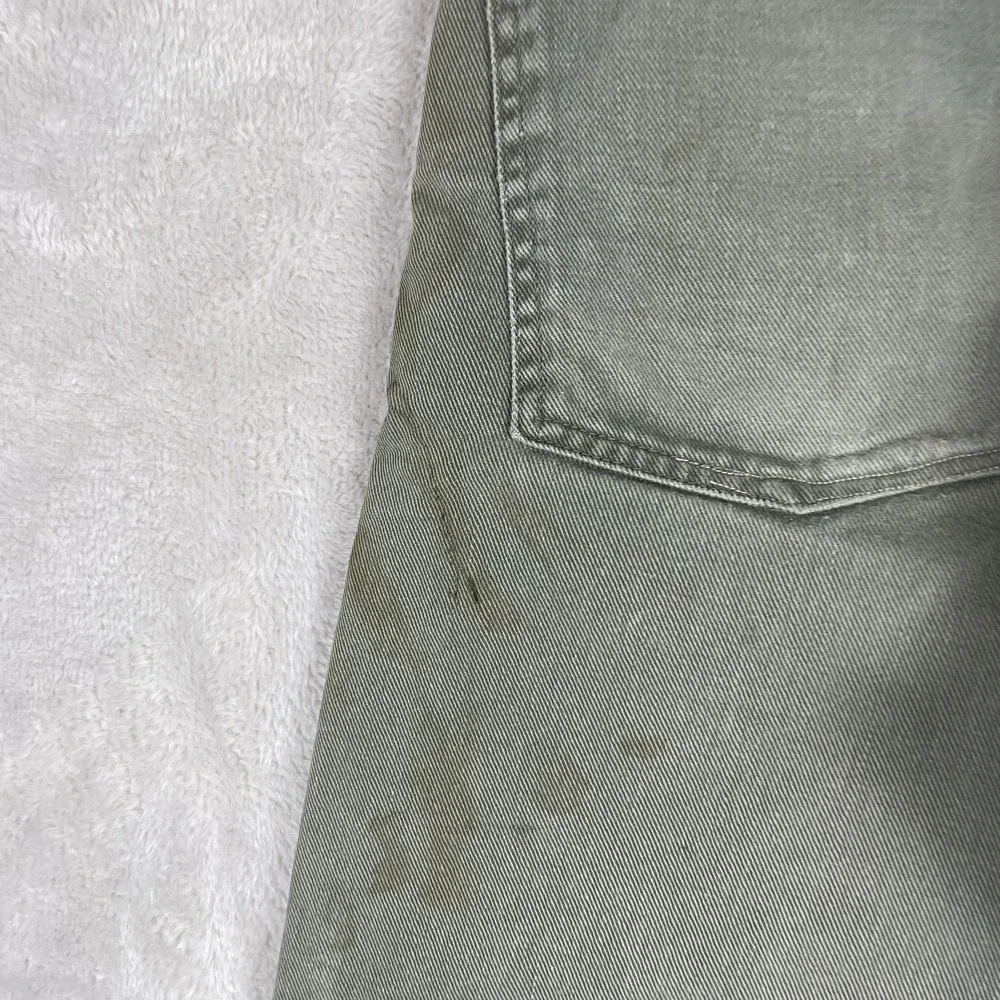 Vintage 60s Big E Levis Slim Fit Jeans Mens 31x27 All Cotton Green TALON White